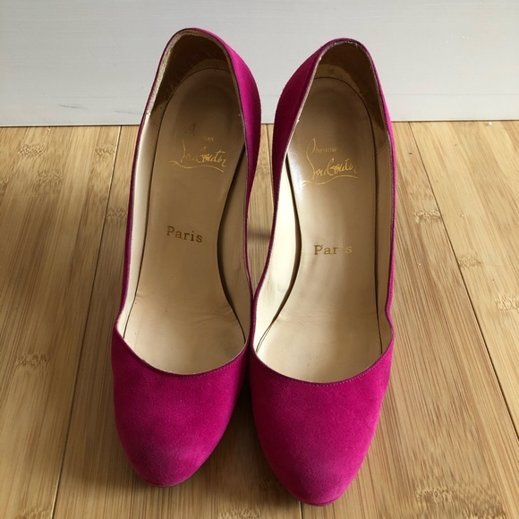 New Simple Fuchsia Suede Pumps 114mm - Picture 4 of 7